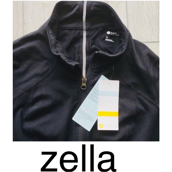 NEW!! ZELLA Black Presence Zip Up Jacket. NWT. SZ:M(8-10). NOW:$40. MRSP: $89. - Picture 7 of 9